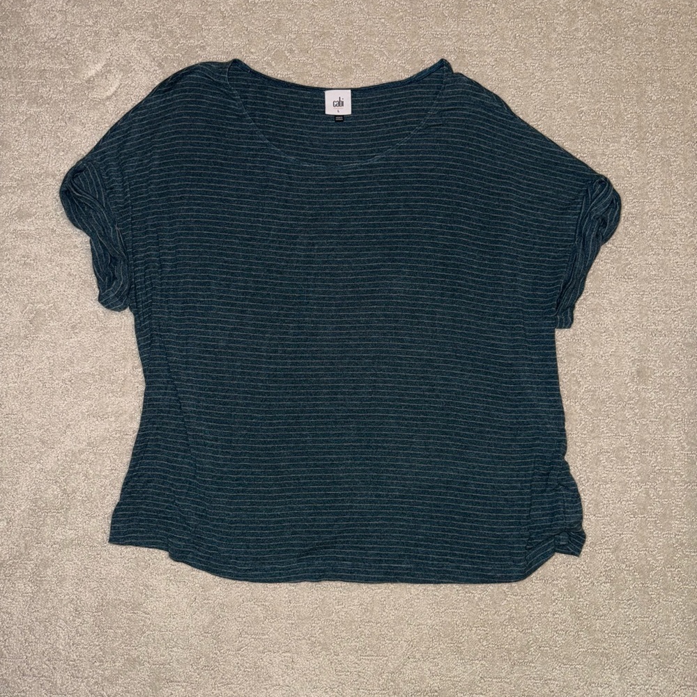 CAbi Dark Teal Short Sleeve Top